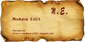 Moduna Edit névjegykártya